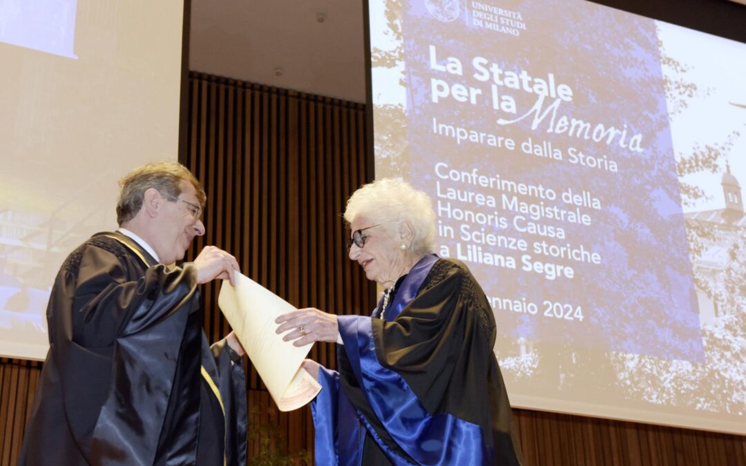 Università Statale di Milano: Liliana Segre laureata ad honorem nella Giornata della Memoria